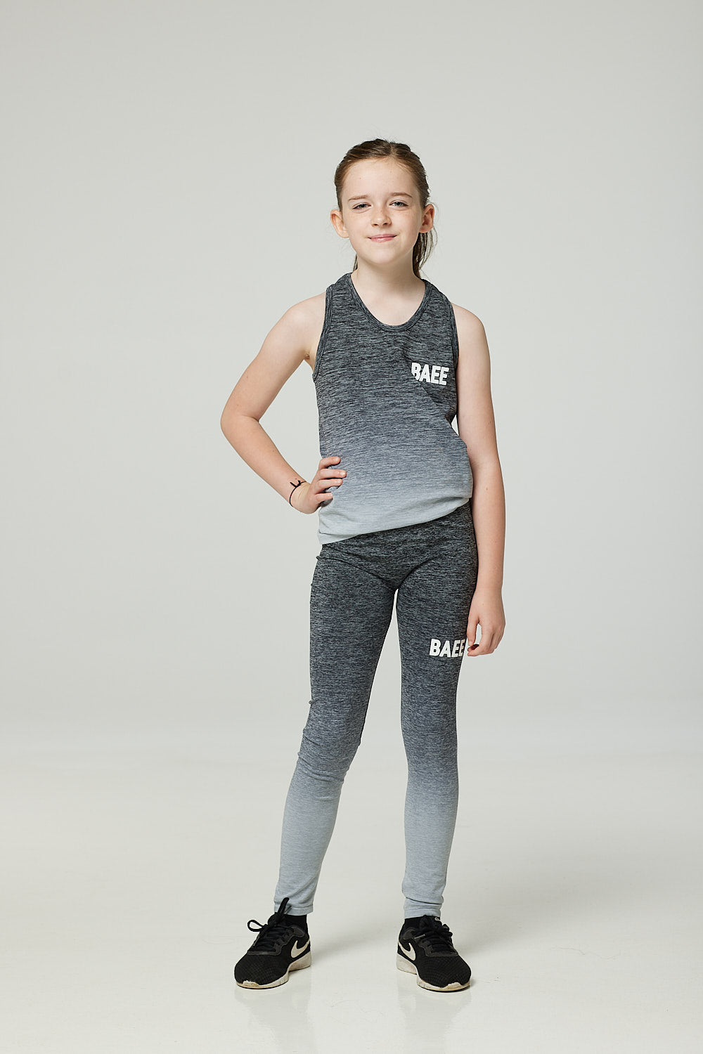 Kids Grey Marl Leggings