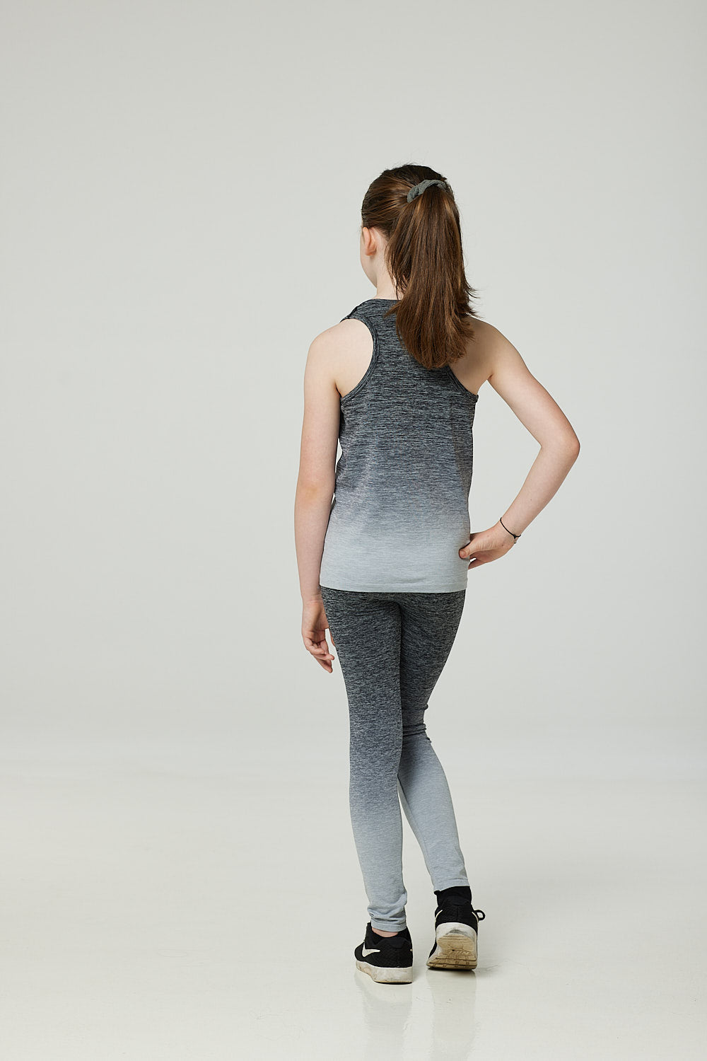 Kids Grey Marl Leggings
