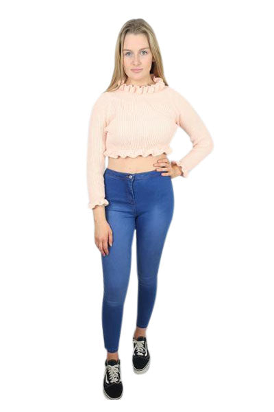 Parisian Skinny High Waist Blue Jeans