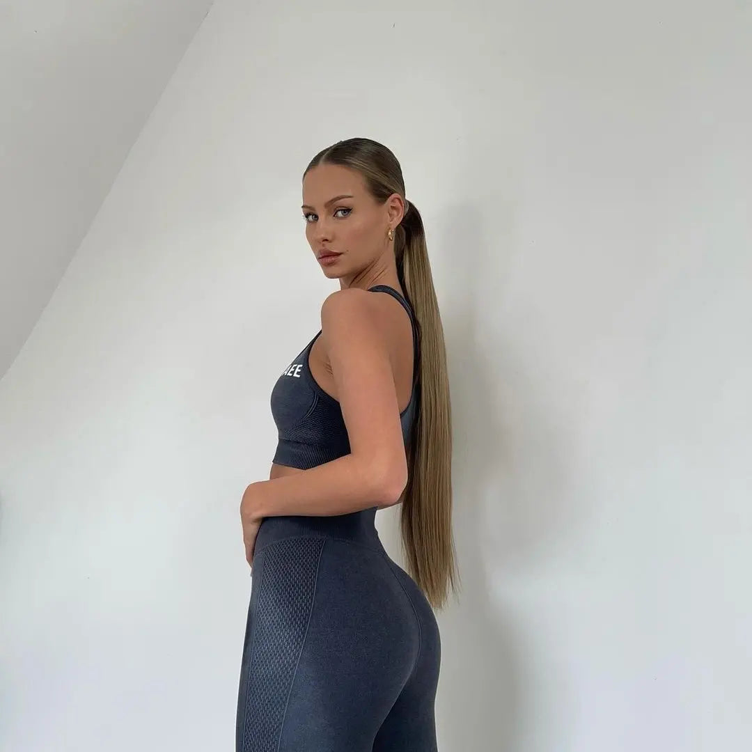 Denim Black Sports bra