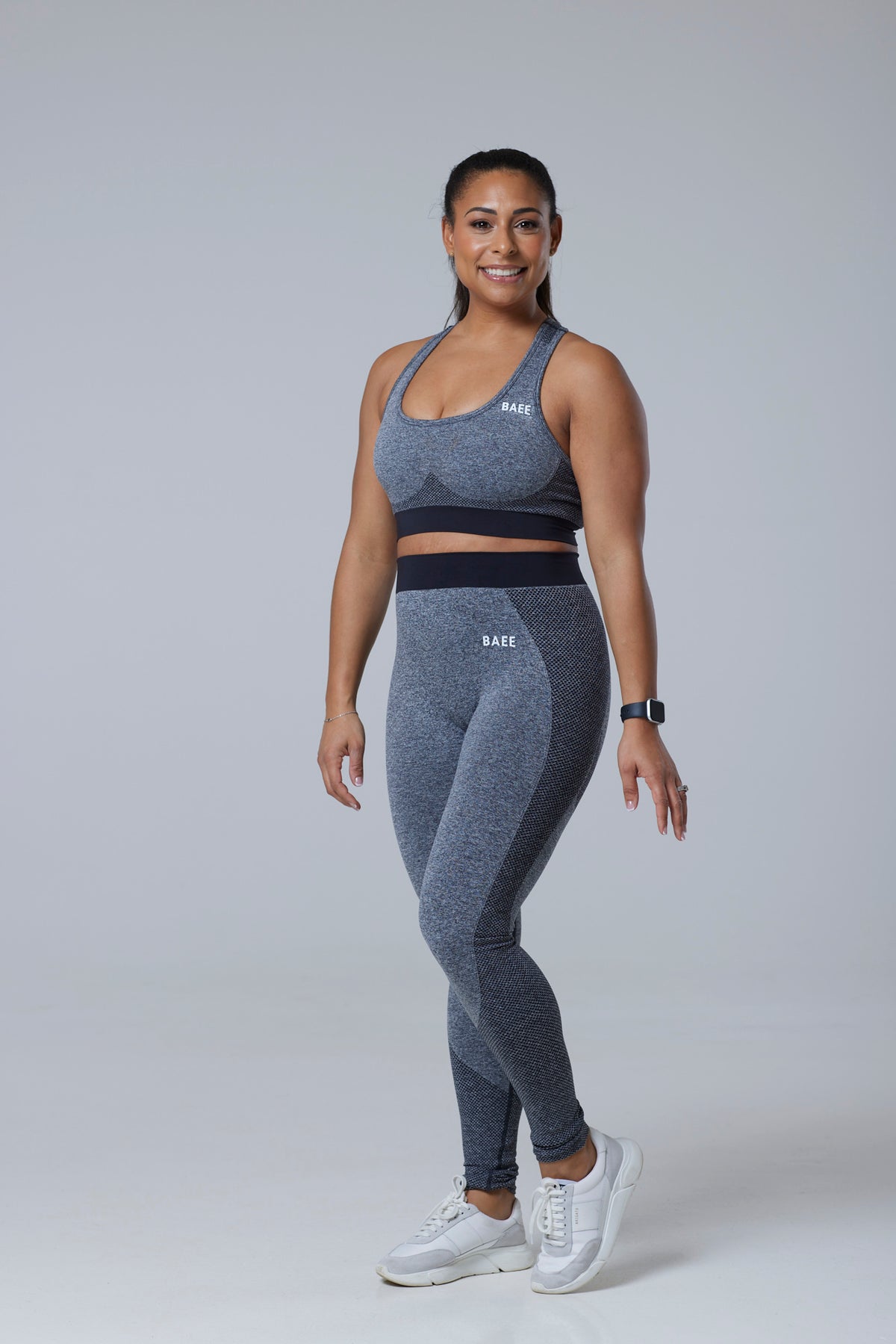 Charcoal BAEE leggings with crop top