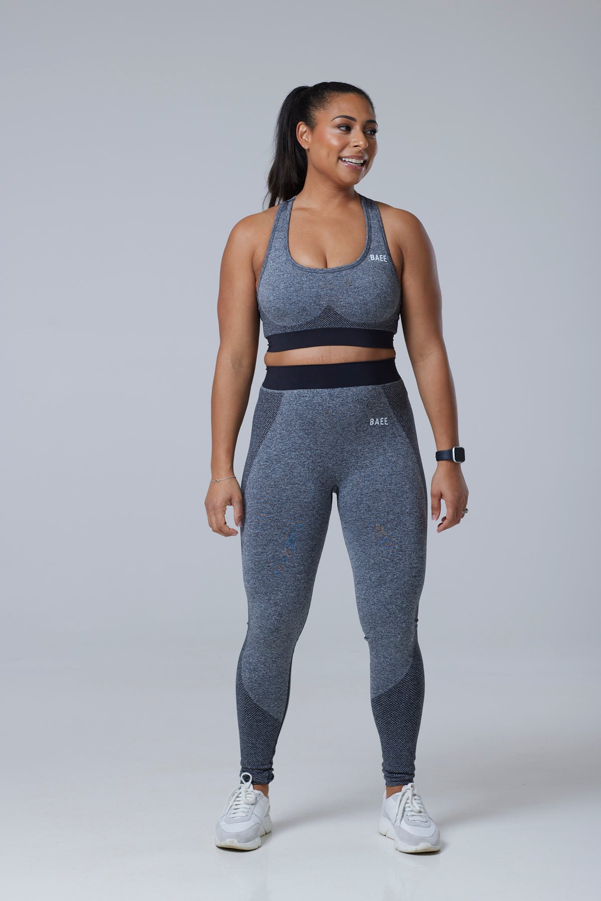 BAEE charcoal seamless gym set