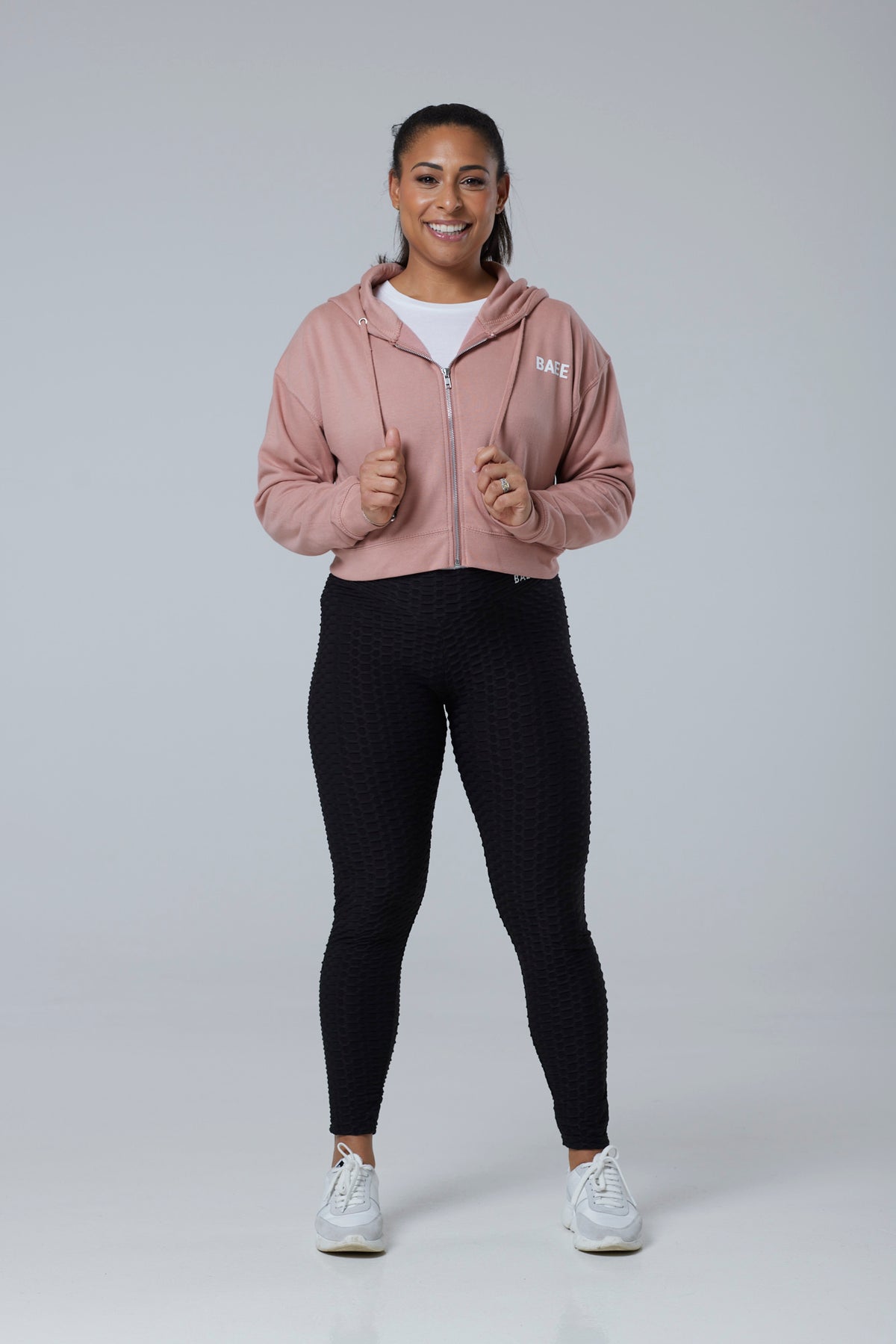 Dusty Pink Cropped Hoodie