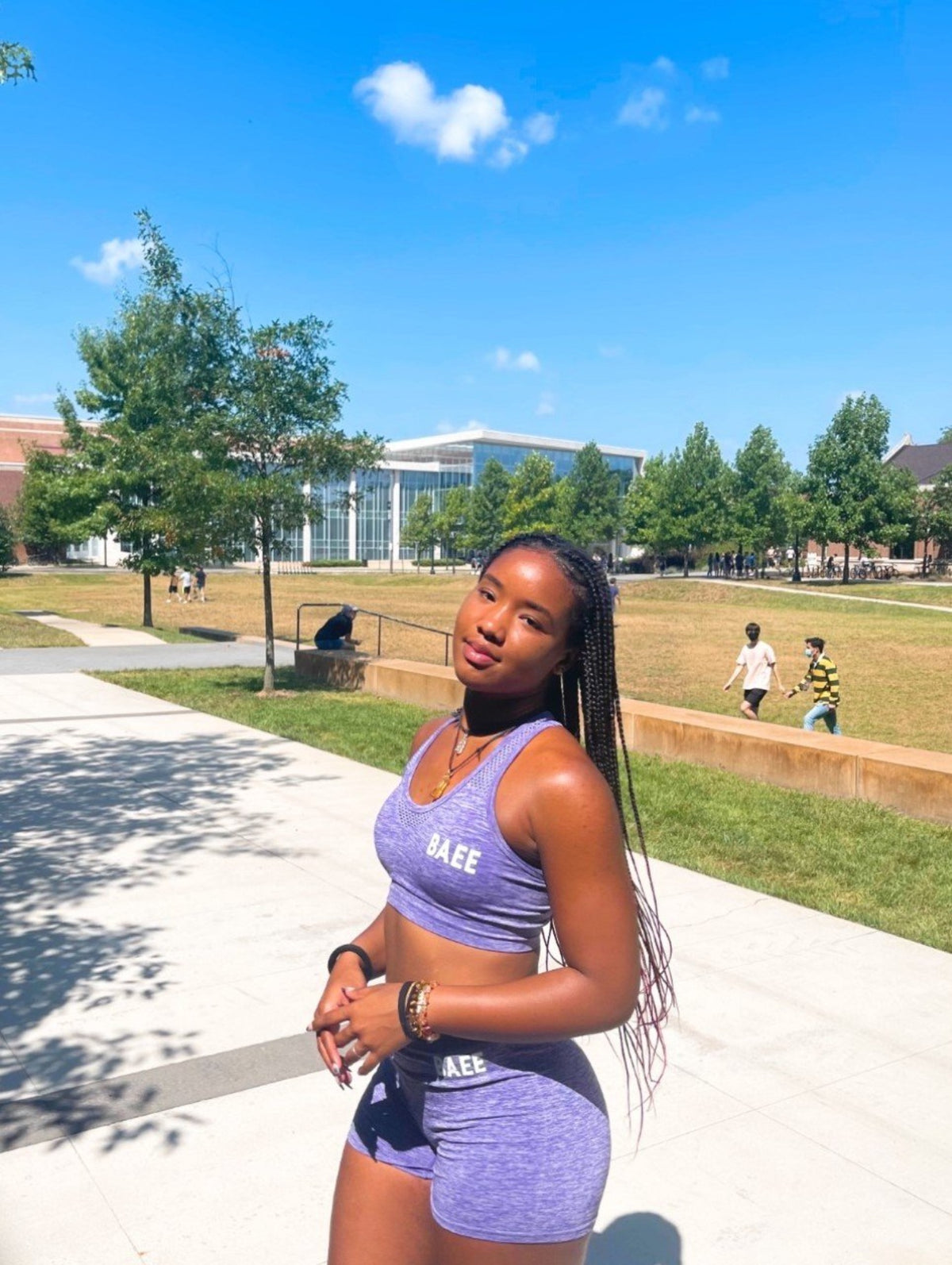 Purple Marl Cycling shorts
