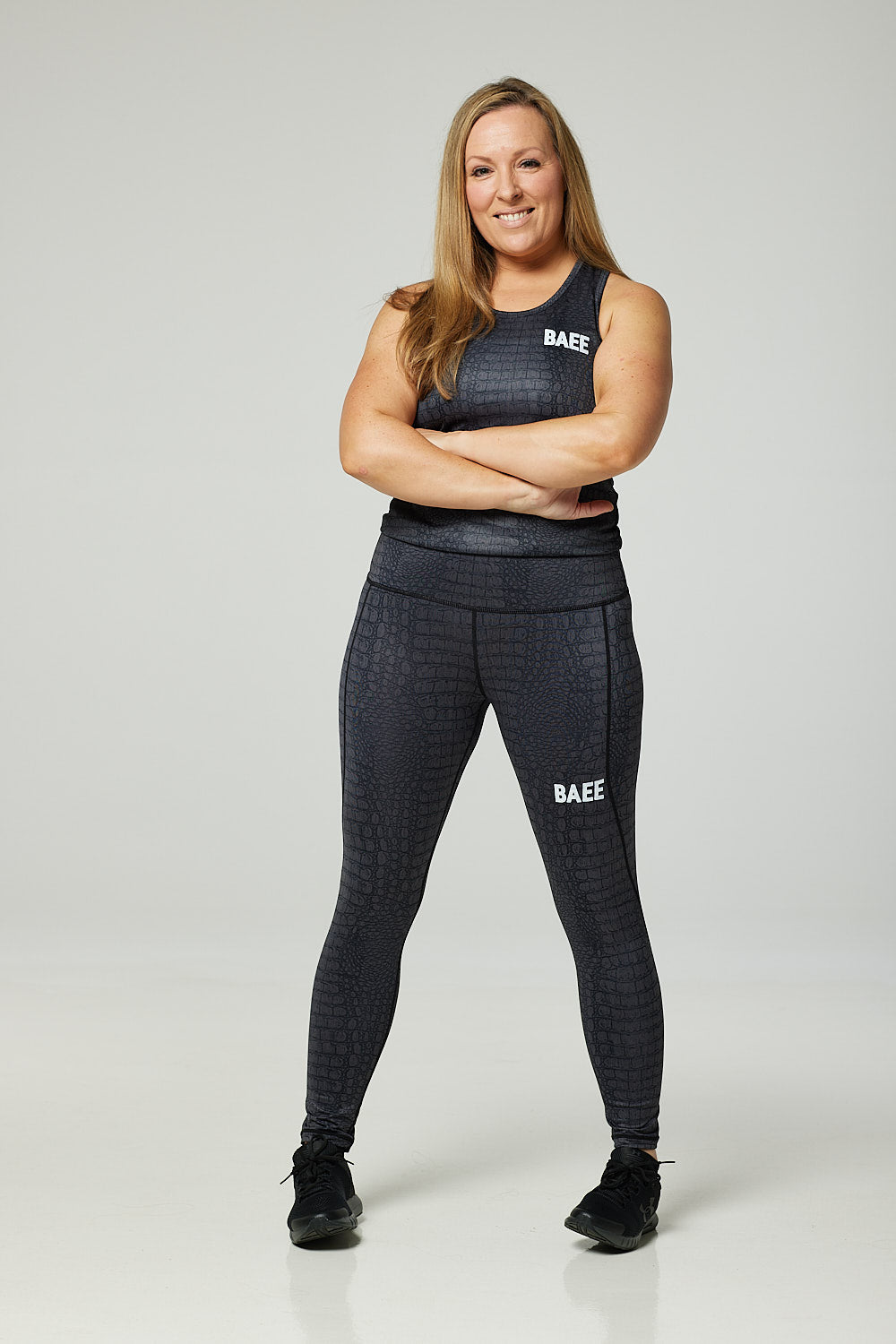 Animal print matching gym set