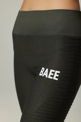 BAEE print logo on seamless leggings in Iron grey