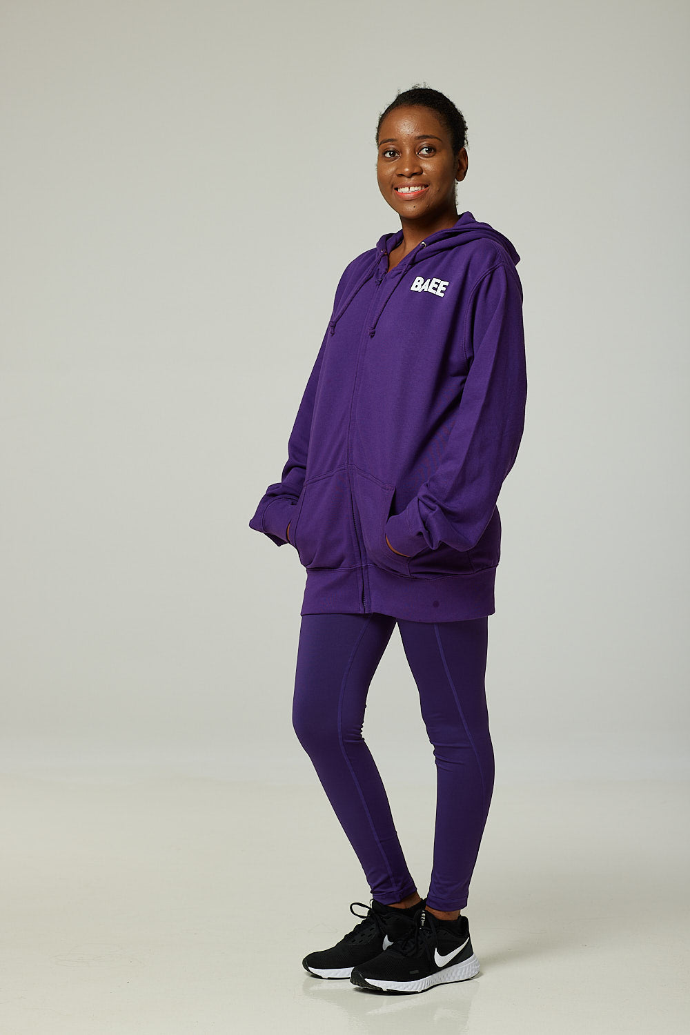Purple Hoodie and Leggings Set