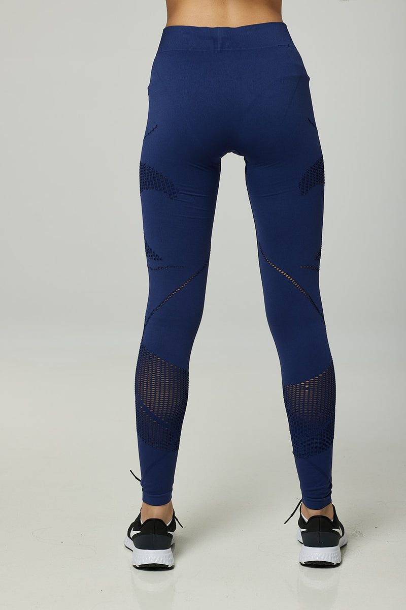 Womens gym leggings in Navy blue 