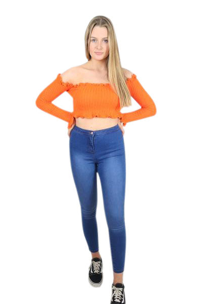 Parisian Skinny High Waist Blue Jeans