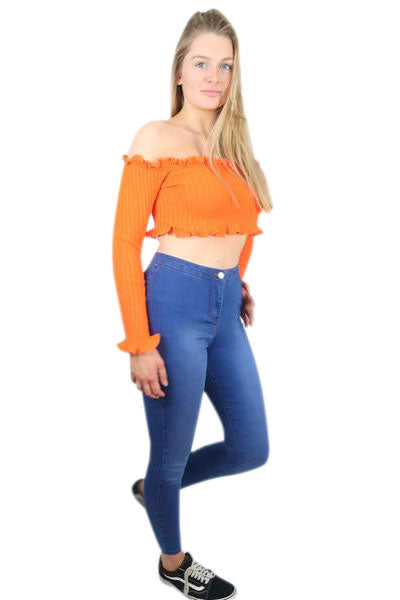 Parisian Skinny High Waist Blue Jeans