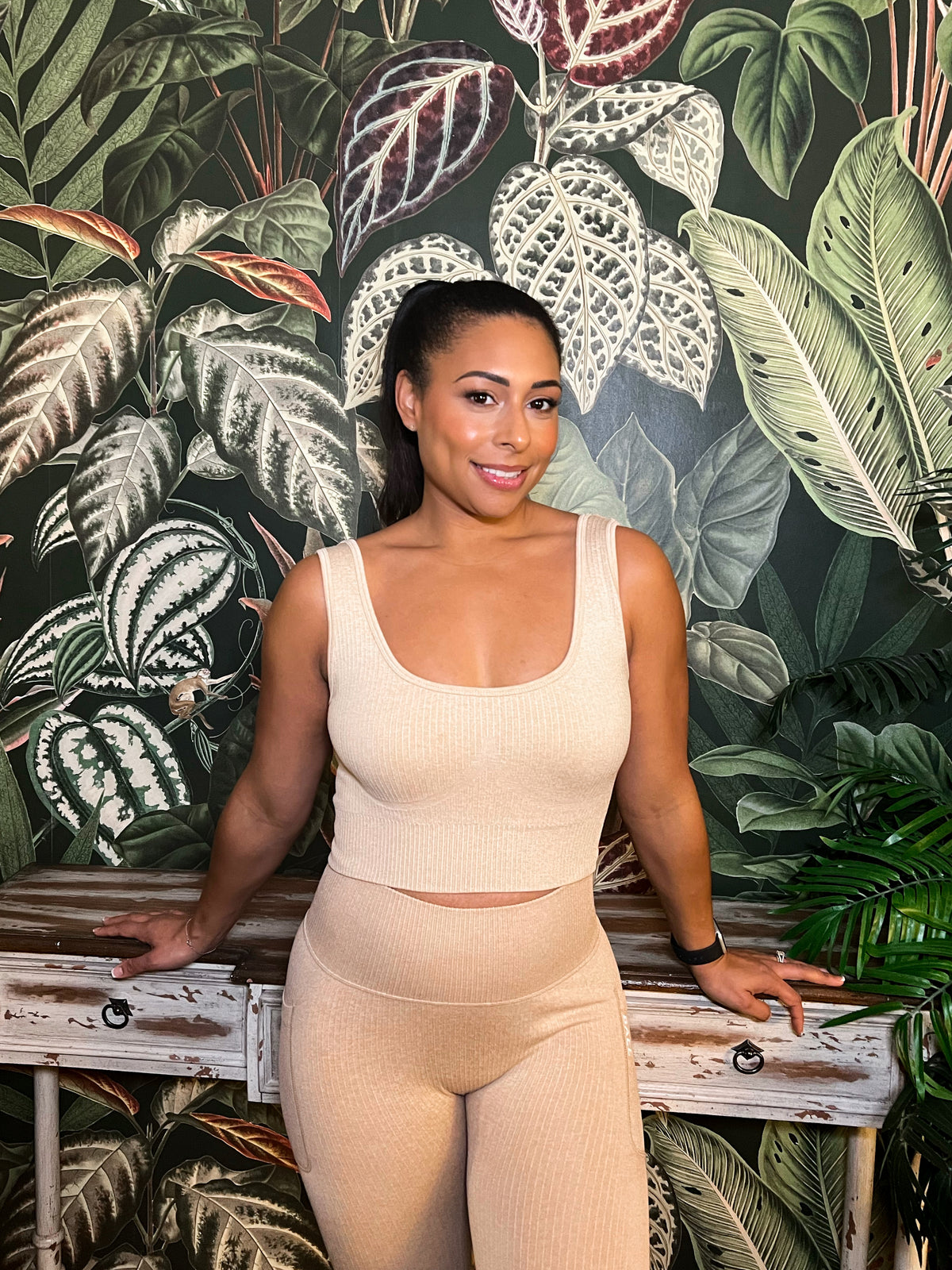 Nude  Melange Sports Bra