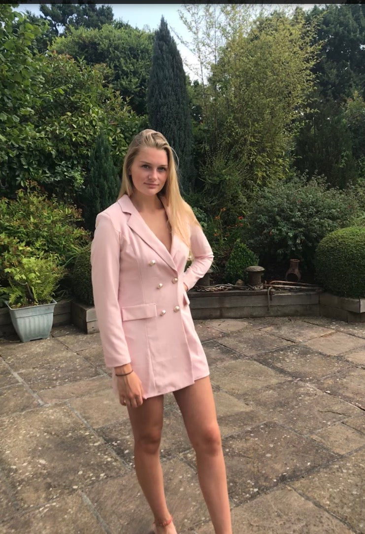 Pink Blazer Dress