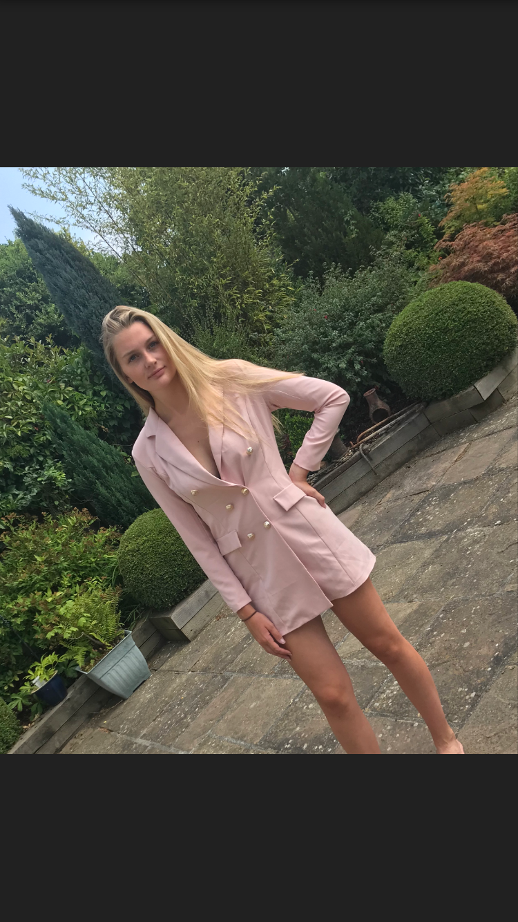 Pink Blazer Dress