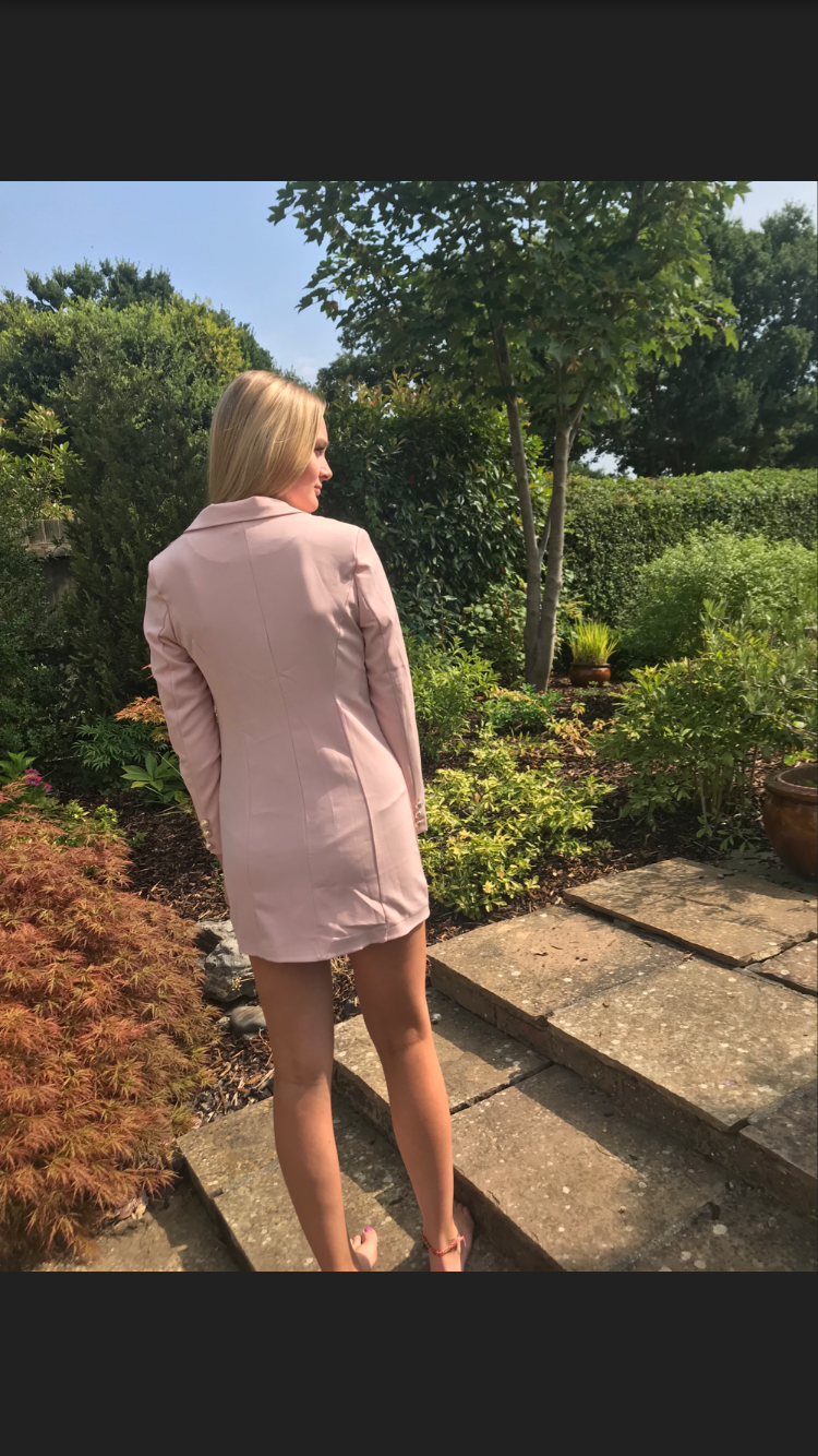 Pink Blazer Dress