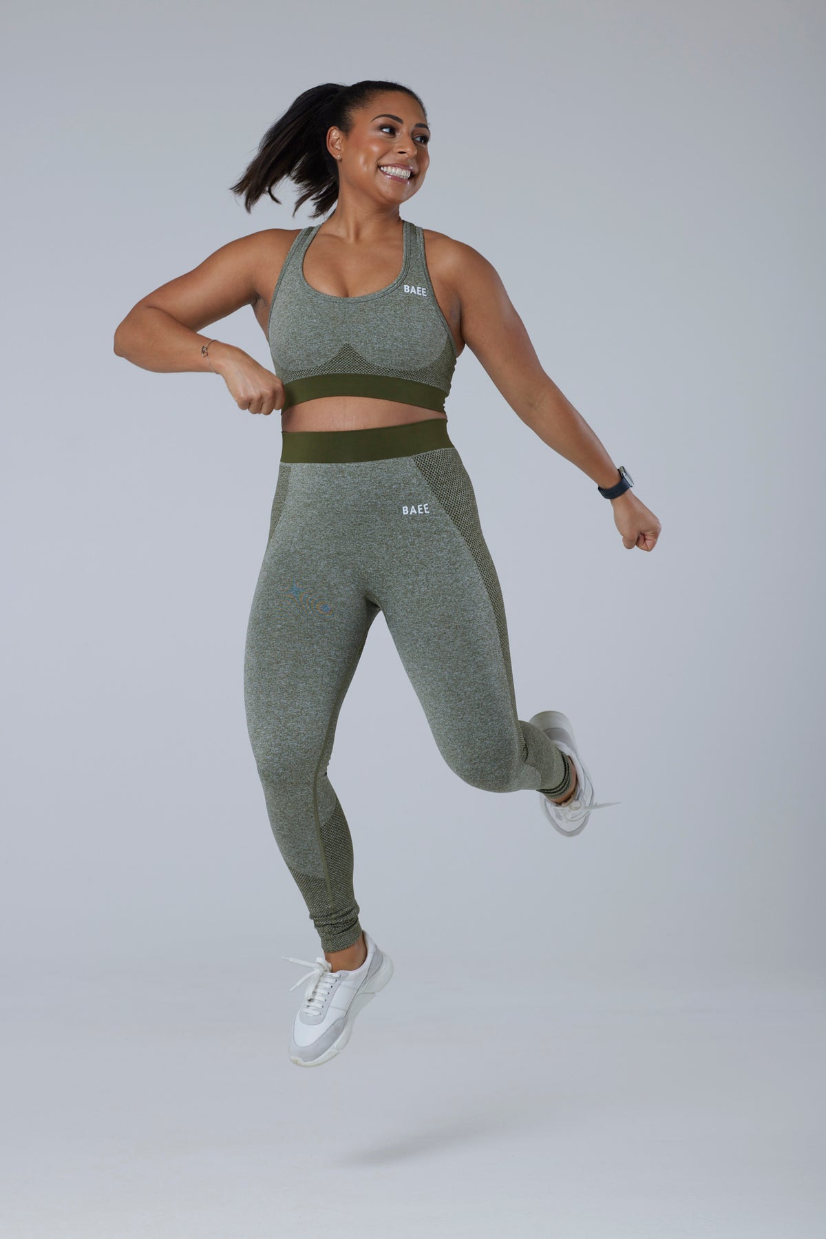 Olive Green Sports Bra