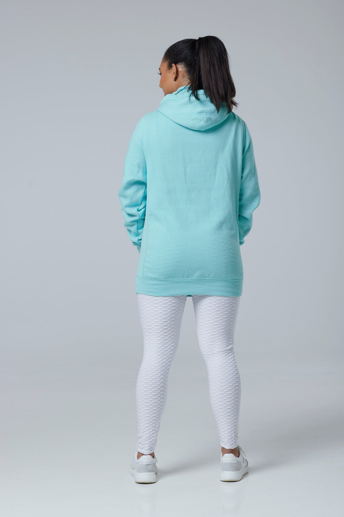 Peppermint Cross Neck Hoodie